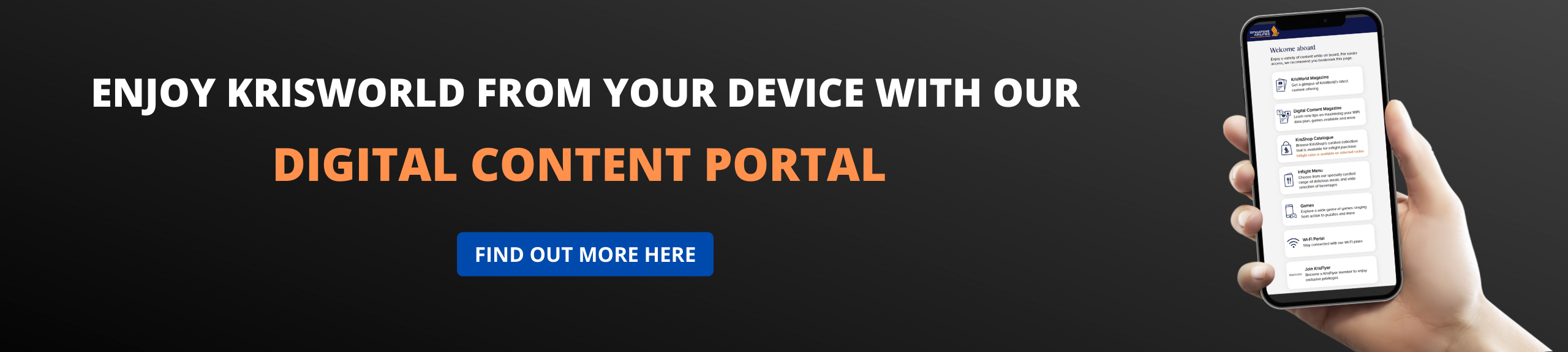 Enjoy KrisWorld from your device
