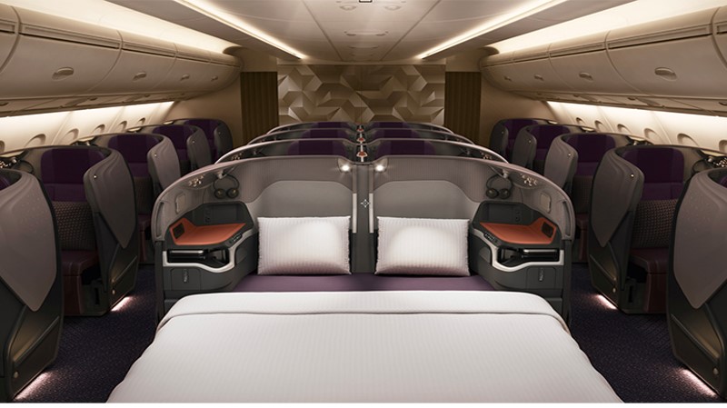 Business Class Cabin Seats Designed to Be Alone, Together