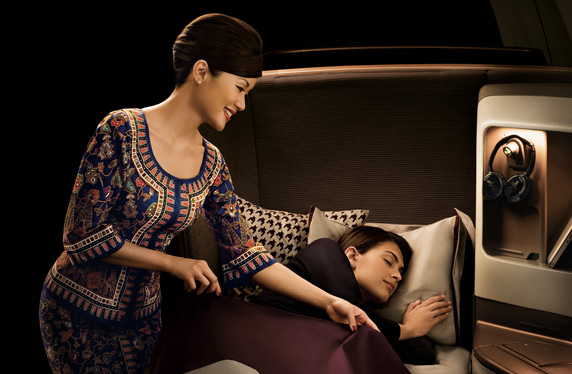 Singapore Airlines Business Class - A350 and 777, Fully-flat bed