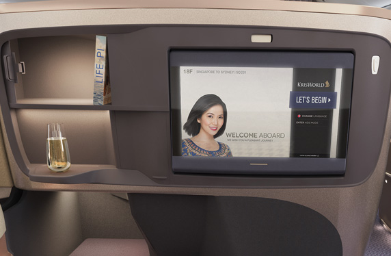 Singapore Airlines Business Class - A350 and 777, KrisWorld inflight entertainment