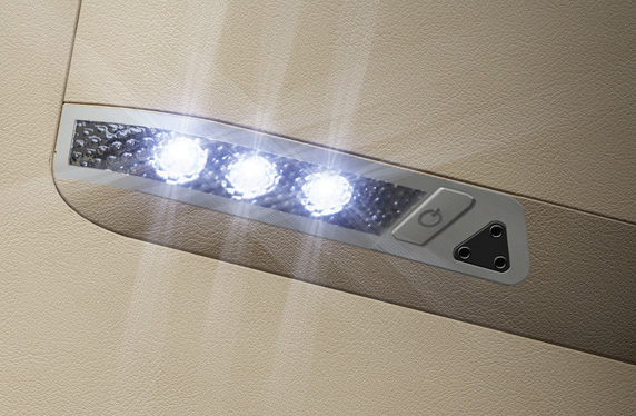 Singapore Airlines First Class Seat amenities - Mood Lighting