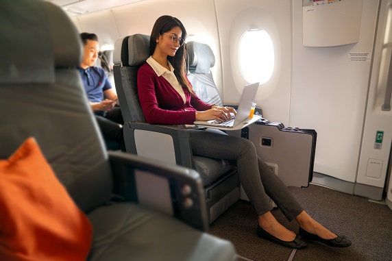 Premium Economy Class provides ample leg space for better comfort