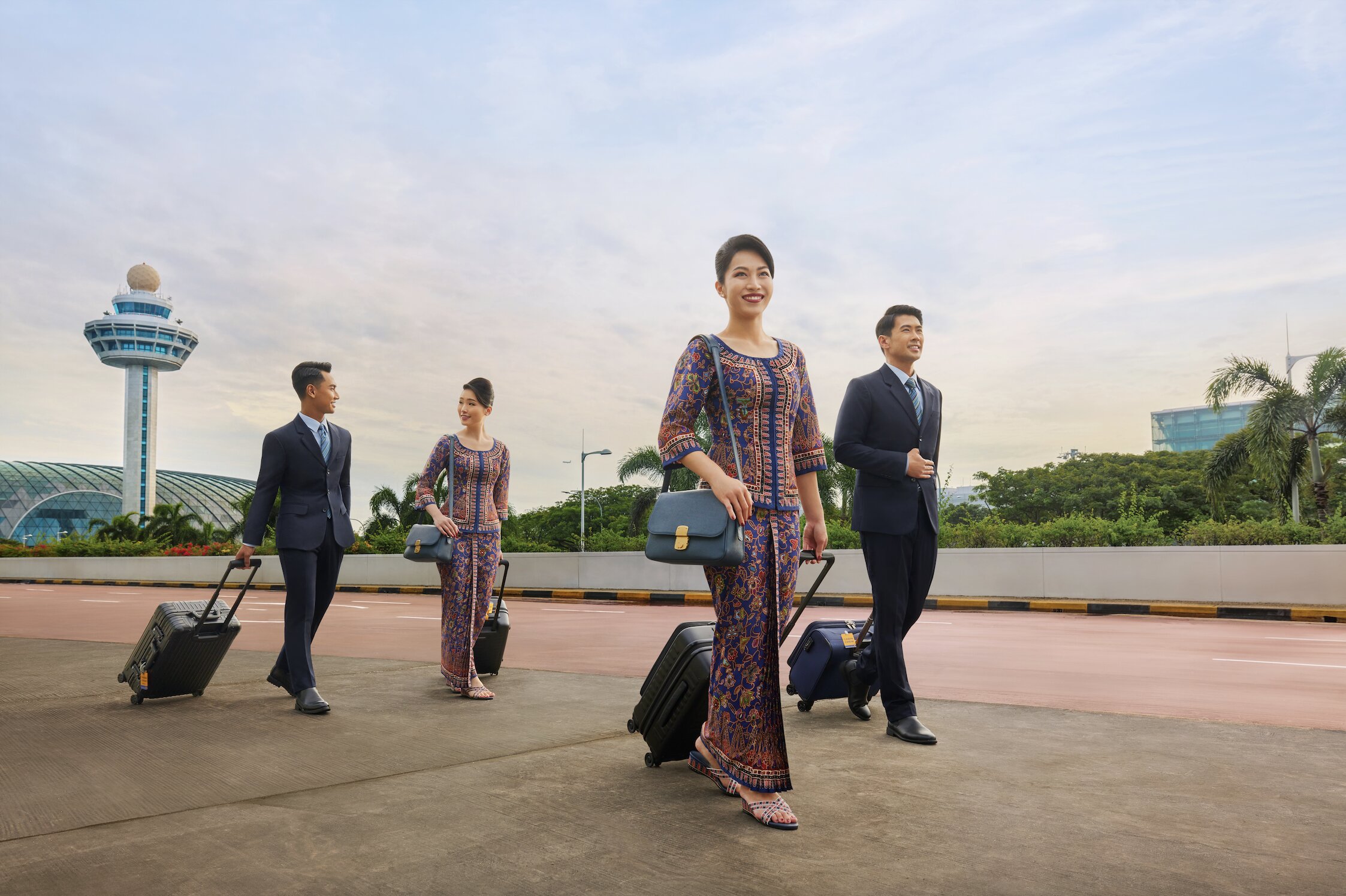Cabin crew at changi airport
