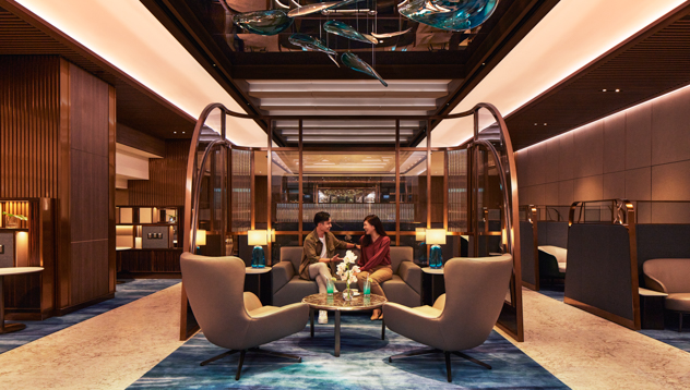 Before the flight lounges and reception