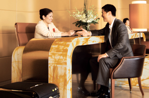 First Class check-in at other airports