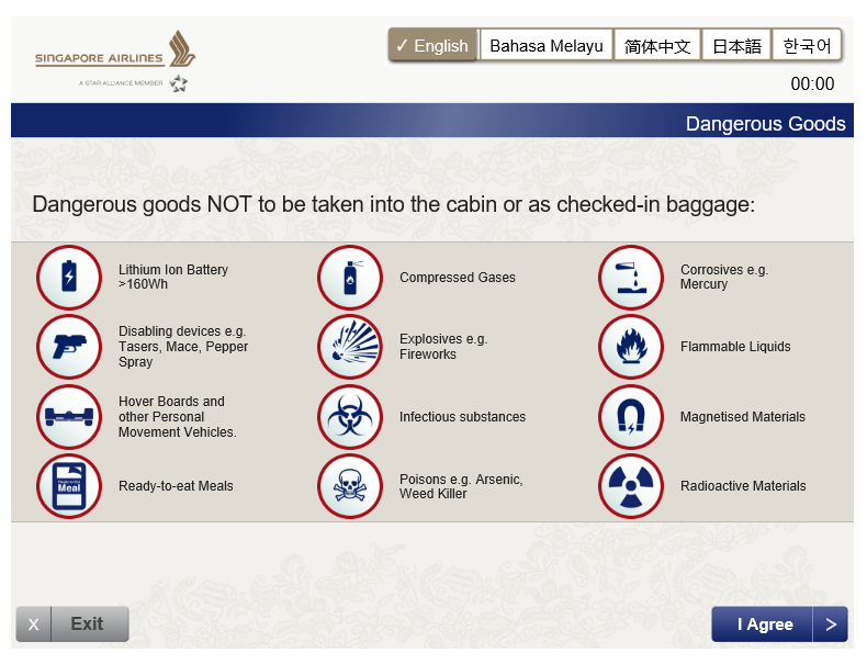 Terms and conditions on carrying dangerous goods