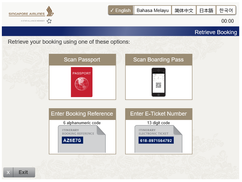 options to retrieve your booking